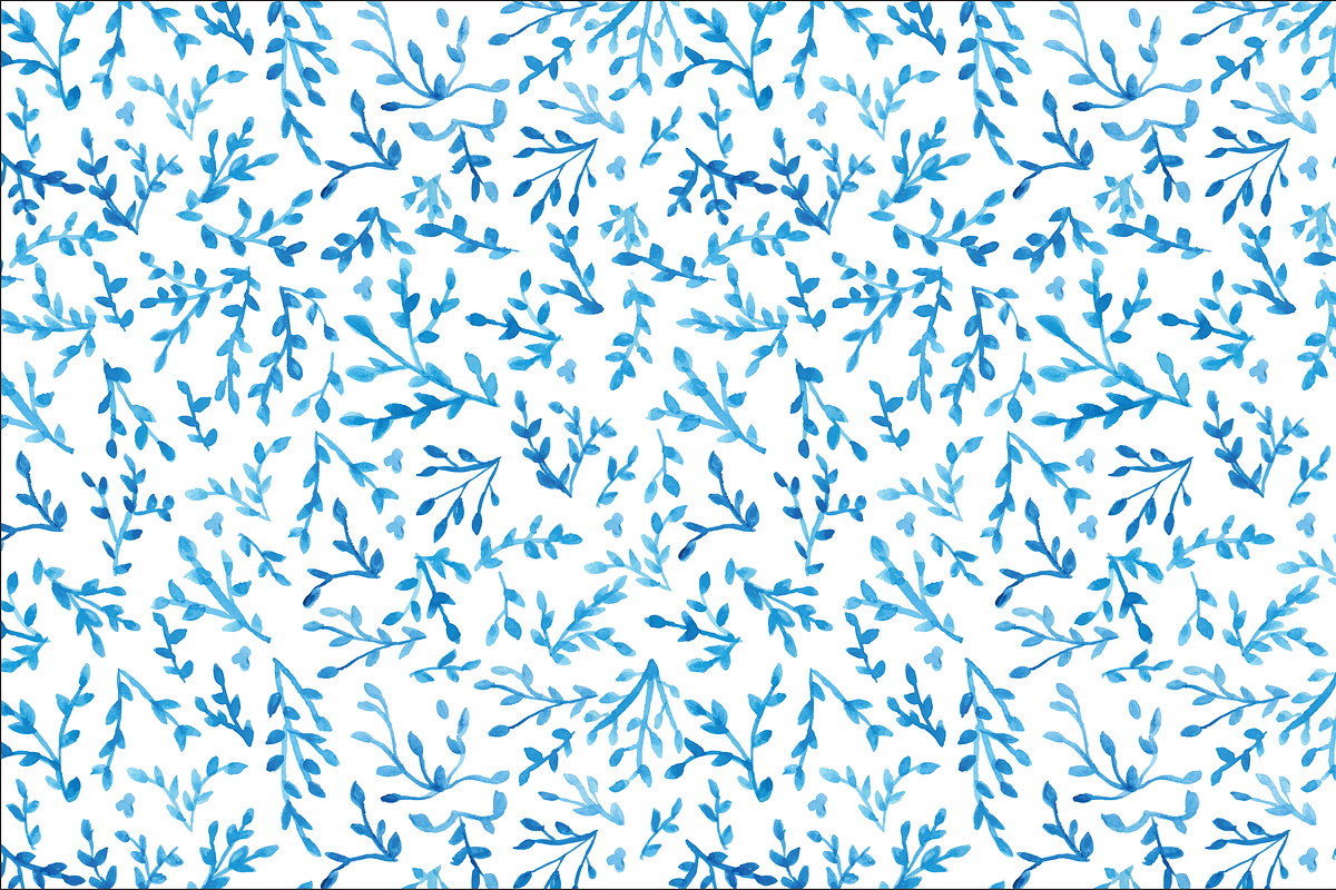 Watercolor seamless vector patterns preview 3