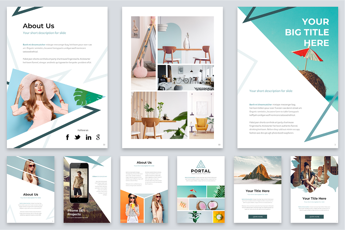 A4 Portal Modern Powerpoint Template, a Presentation Template by Reshapely (Photo 4 of 18)