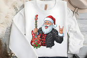 Vintage Rock & Roll Christmas Santa, an Illustration by Black Bird Studio (Thumbnail 2 of 4)