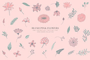 Clip art with blush pink flowers, a Graphic by AS Studio (Thumbnail 4 of 5)