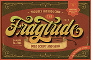Fragtude - Vintage Display Typeface, a Serif Font by Letterhend Studio (Thumbnail 1 of 10)