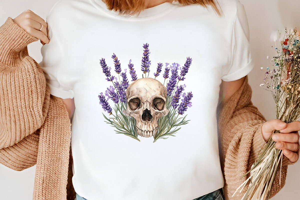 Watercolor Floral Halloween Clipart, an Illustration by Canvas Craft (Photo 5 of 7)