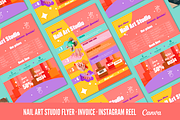 Nail Studio Marketing Templates, a Marketing Template by PaolaroiDesign (Thumbnail 1 of 7)