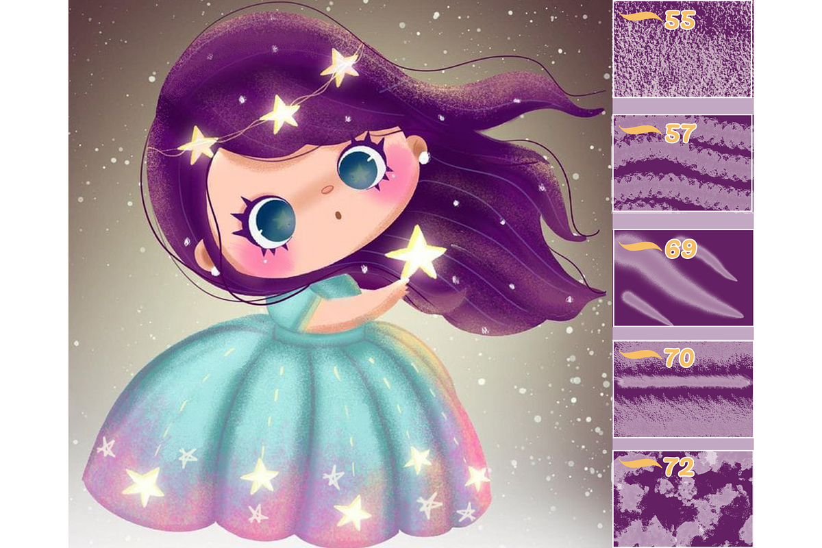 Digital Brushes for Photoshop, a Brush Add-On by Velo Graphic Studio (Photo 3 of 10)