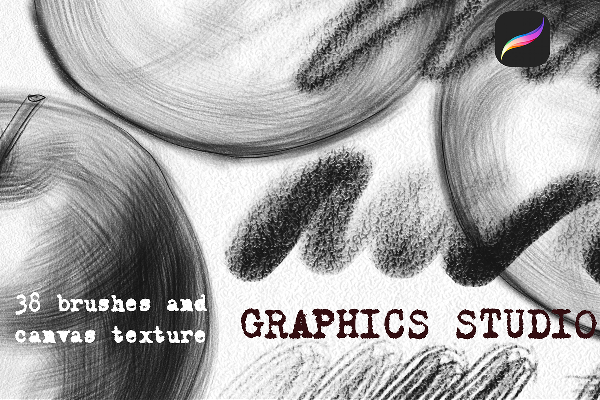 38 Graphic brushes for Procreate, a Brush Add-On by Graphics Resources (Photo 3 of 14)