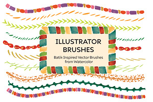 Batik Inspired Vector Brushes
