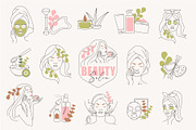Floral Line Art Beauty Branding Kit, a Branding & Logo Template by Lettering_Logo (Thumbnail 7 of 19)