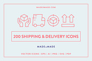 Shipping & Delivery Line Icons, an Outline Icon by Made by Made (Thumbnail 1 of 10)