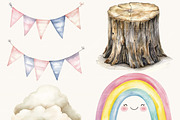 Boho Rainbow Woodland Animals, an Animal Illustration by SparkyDesignsUS (Thumbnail 6 of 9)