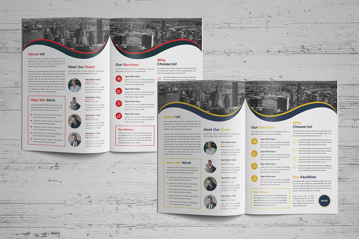 Company Brochure Bifold Template, a Brochure Template by SamiSimply7 (Photo 4 of 5)