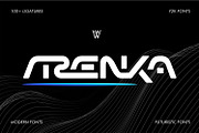 Arenka | Futuristic Font | Y2k Font, a Sans Serif Font by WhymoreArt (Thumbnail 1 of 10)