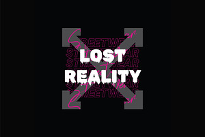 Lost reality t-shirt design, suitabl