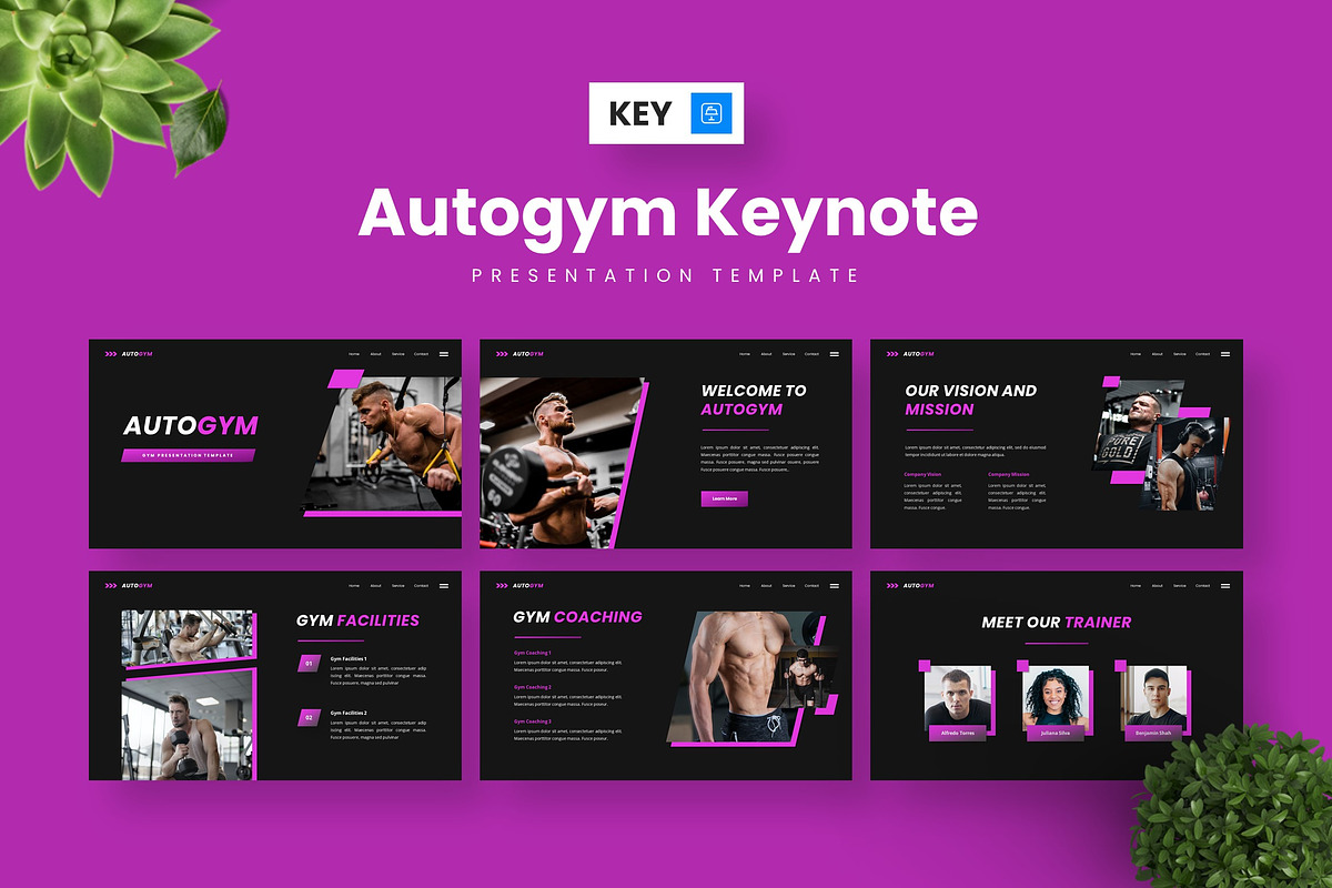 Autogym - Keynote Templates, a Presentation Template by Deepslide Studio (Photo 4 of 6)