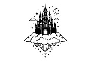 Fantasy Castle Cloud Moon Bundle, an Object Illustration by Gaye Art (Thumbnail 20 of 30)