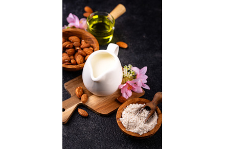 Almond alternative milk, oil and