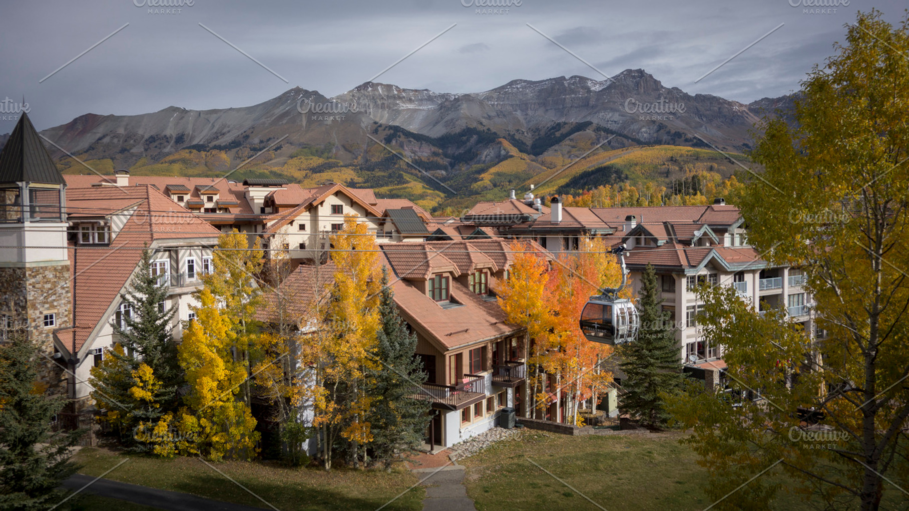 Telluride Gondola and Mountains, a Nature Photo by Amazing Photography