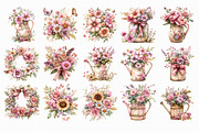 Whimsical Cottage Summer Floral Clip, an Illustration by Libby Wishes (Thumbnail 4 of 6)