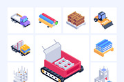 Mining Machinery Isometric Icons, an Emoji Icon by Vectors Market (Thumbnail 9 of 9)