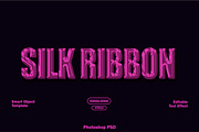 Silk Ribbon Text Effect, a Layer Style Add-On by alexdndz (Thumbnail 1 of 2)