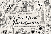 NYC Bachelorette Clipart, Party, an Object Illustration by The October Creative (Thumbnail 1 of 7)
