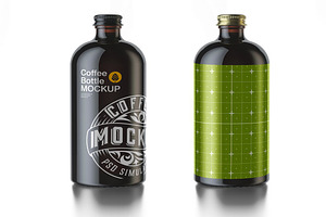 Cold Brew Coffee Bottle Mockup