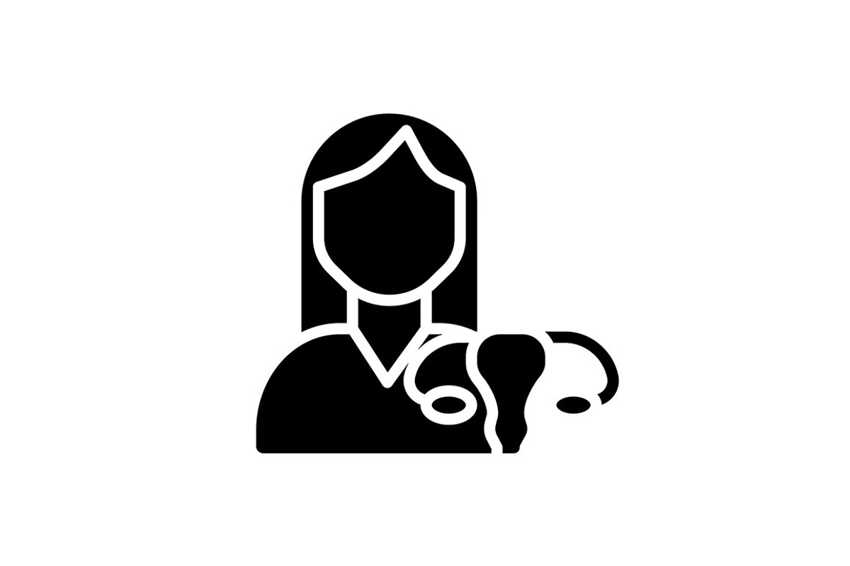 Gynaecology black glyph icon, a Solid Icon by IMG Visuals