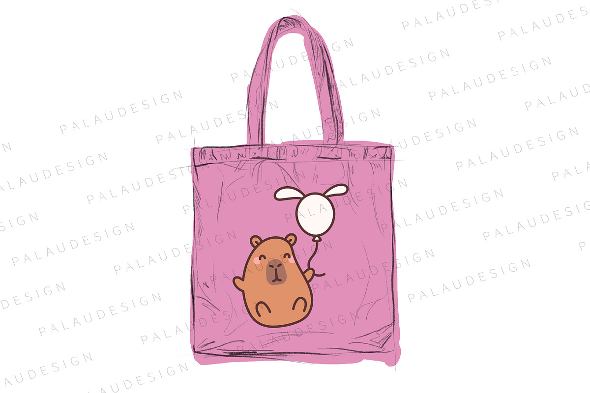 Cute Capybara with Balloons, an Animal Illustration by Palau (Photo 6 of 12)