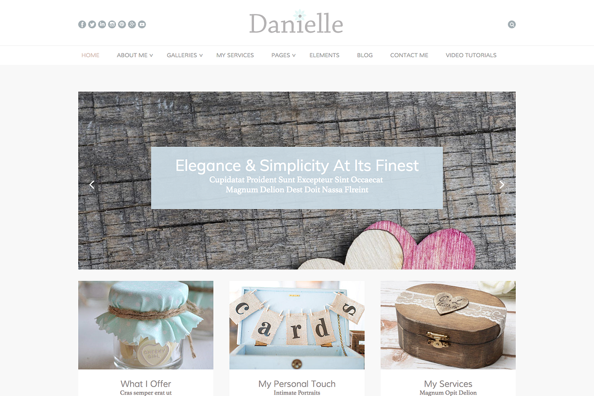Danielle: WordPress Wedding Theme, a WordPress Template by Premium Wedding Themes