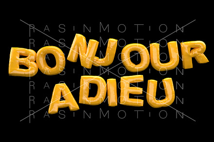 Inflatable Text Hello and Bye French