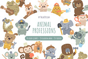 Animal Professions Clipart Bundle, an Animal Illustration by Palau (Thumbnail 1 of 10)