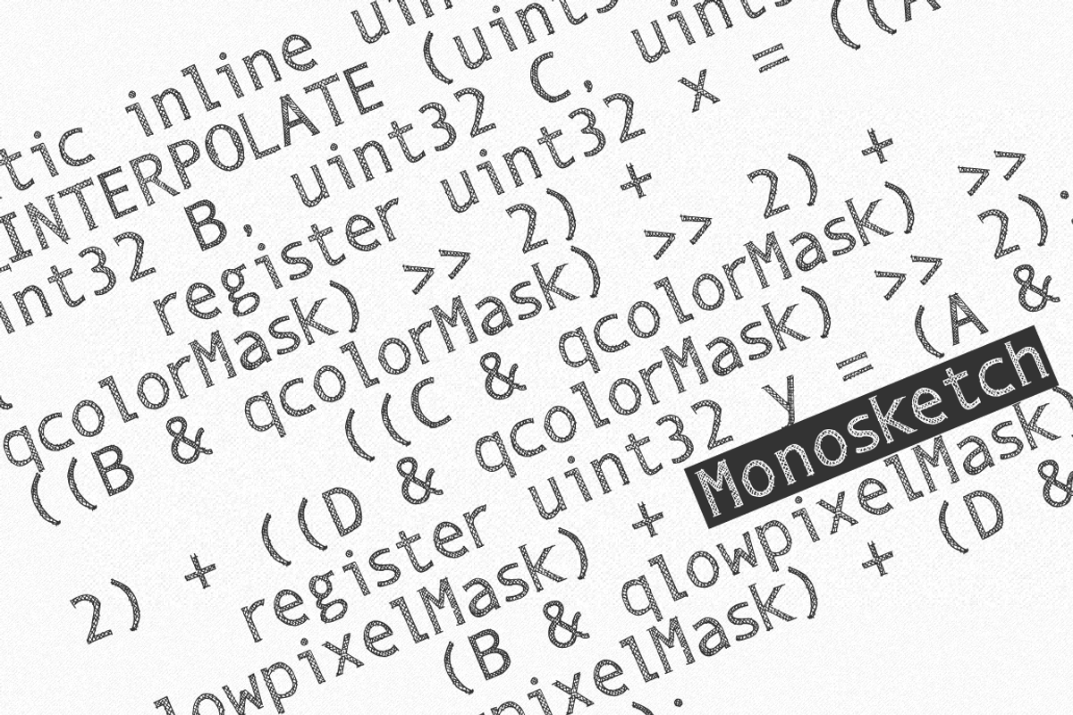 Monosketch - 3 fonts preview 3