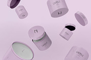 3d Floating Scented Candles Mockup, a Print Template by The Rose Project (Thumbnail 2 of 3)