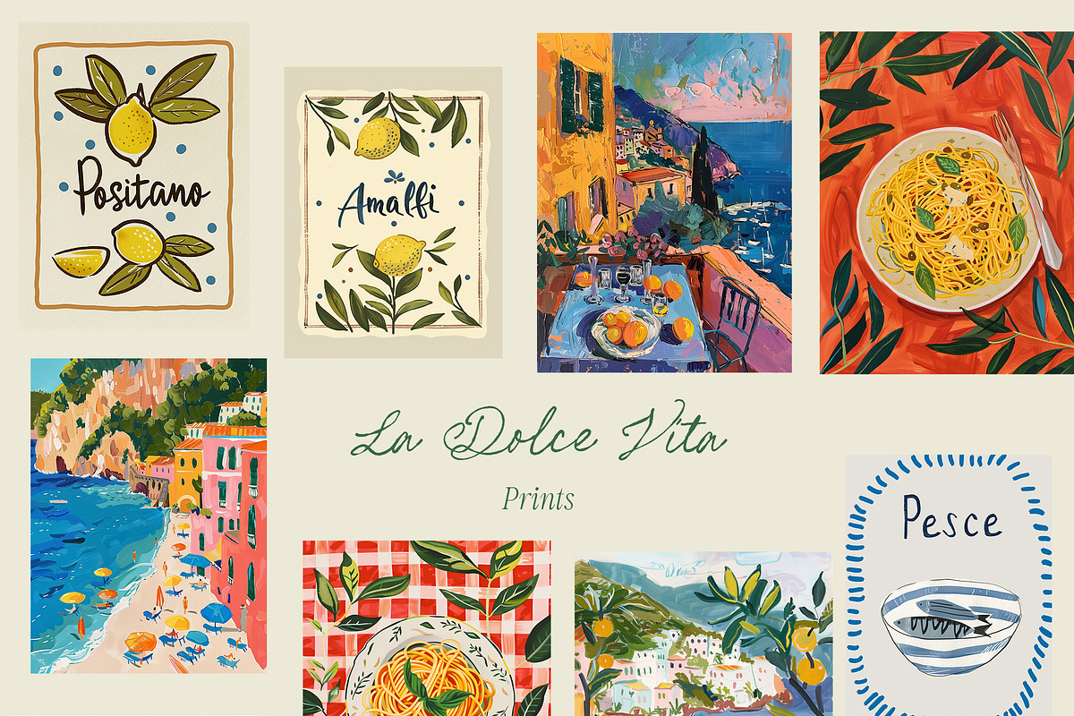 LA DOLCE VITA Doodles & Prints, an Object Graphic by Lana Elanor (Photo 13 of 15)