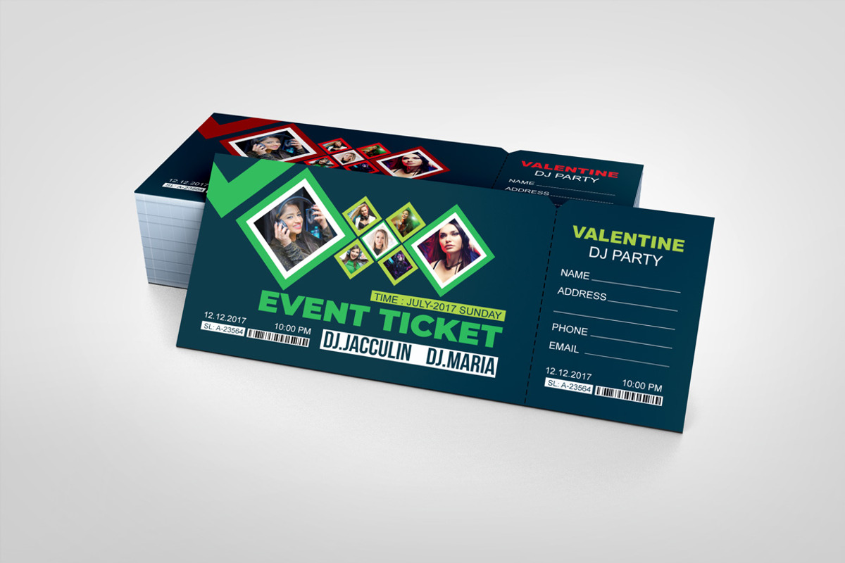 Professional Event Ticket, a Card Template by BrandlyTemplate (Photo 2 of 3)