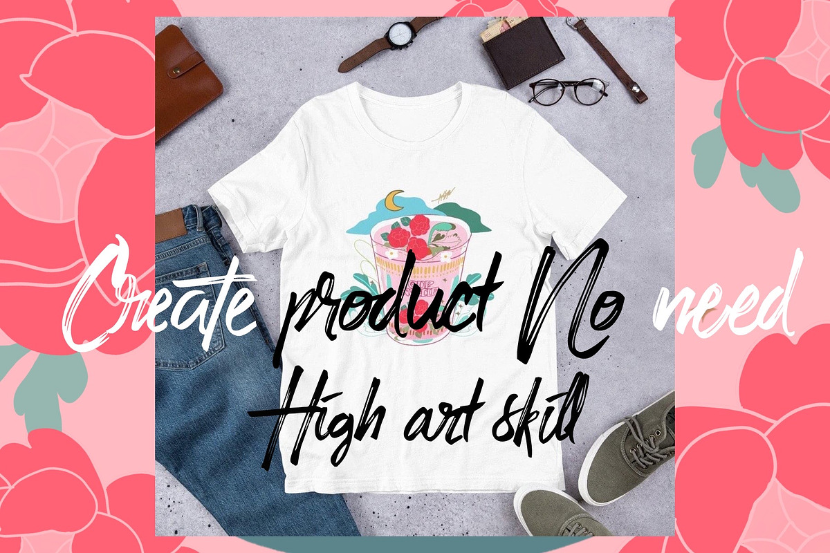 peony pop art procreate stamp brush, a Brush Add-On by Meisanmui (Photo 5 of 5)