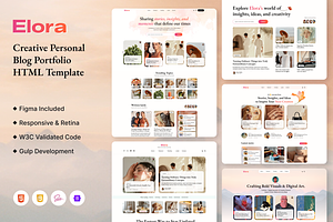 Elora – Personal Blog HTML Template, a HTML Template by AliThemes