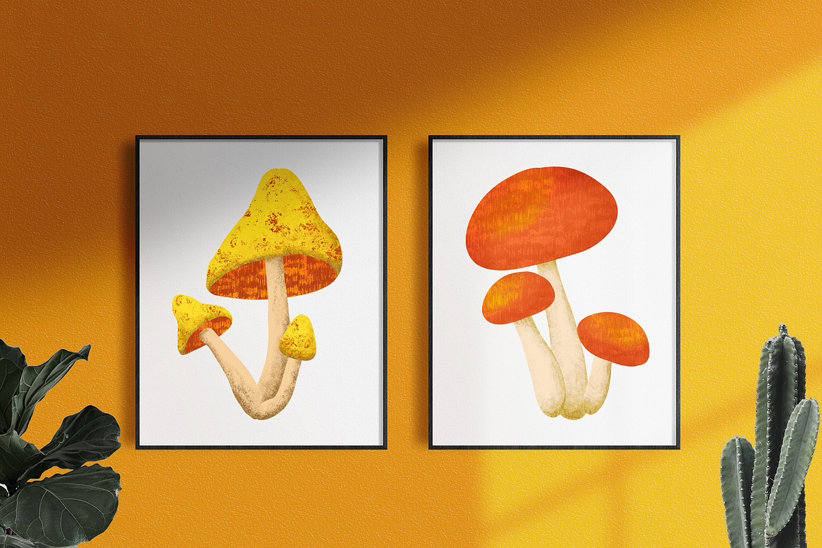 Fall Mushrooms Clipart and Patterns, a Pattern Graphic by Lagmar Design (Photo 11 of 14)