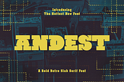 CF Andest - Retro Bold Slab Serif, a Slab Serif Font by Indotype Foundry (Thumbnail 1 of 9)