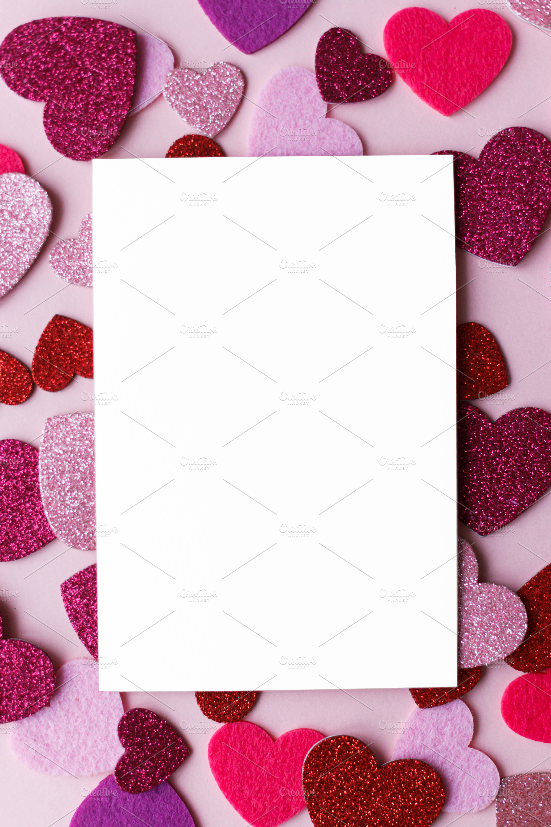 Happy Valentine's day greeting card! Empty card with space for t, a Holiday Photo by Sonjachni