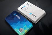 Polygon Background Business Cards, a Business Card Template by GenerousArt (Thumbnail 2 of 2)