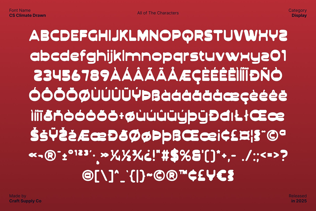 CS Climate Drawn, a Sans Serif Font by Craft Supply Co. (Photo 8 of 8)