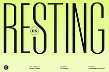 CS Resting – Modern Condensed Font