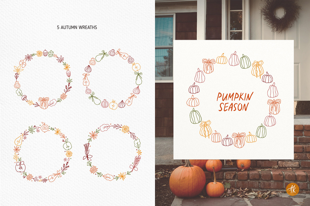 Autumn Charme Hand Drawn Doodle Set, an Object Illustration by Alena Koval (Photo 19 of 20)