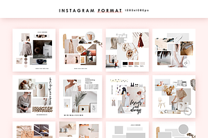 Feminine Mood Board Templates