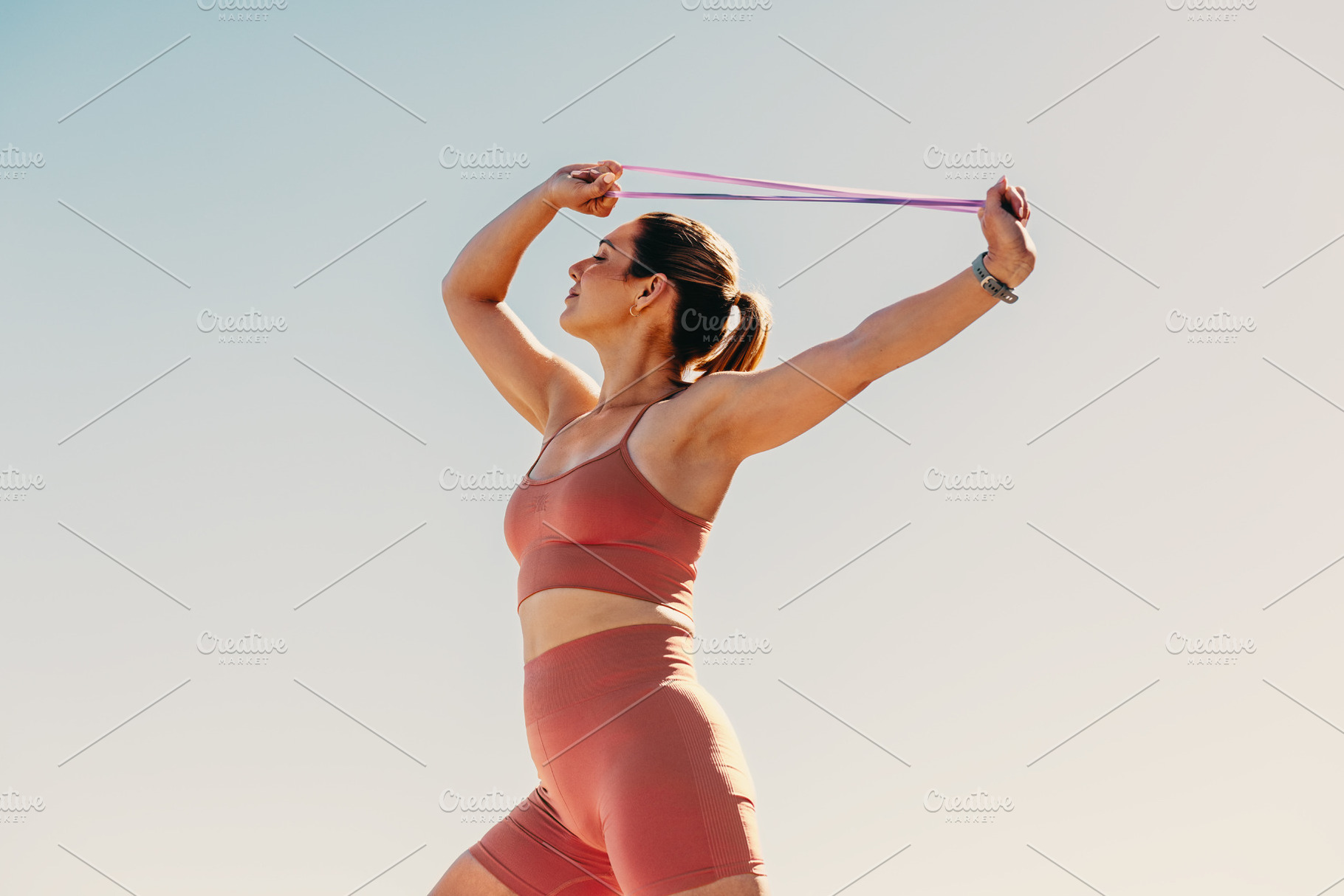 Woman in sportswear doing pilates to increase physical strength and mental well, a Person Photo by Jacob Lund