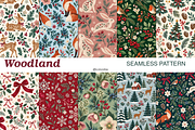 Juniper Hollow Winter Woodland, a Pattern Graphic by Colorsfav (Thumbnail 1 of 7)