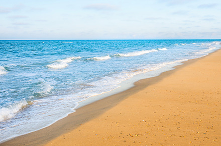 Long tropical sandy beach, a Nature Photo by Vapi