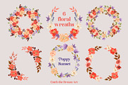 Poppy Sunset Wildflowers Watercolor, a Seasonal Illustration by Catch the Dream Art (Thumbnail 6 of 10)