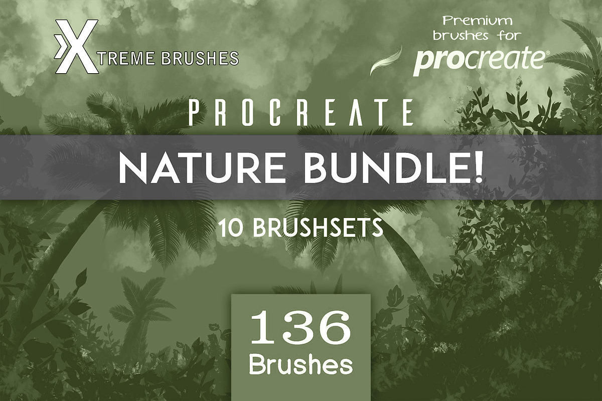 Procreate Nature BUNDLE!, a Brush Add-On by Extreme Brushes (Photo 1 of 9)