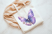 Pastel Purple Butterflies PNG, an Illustration by Watercolor design (Thumbnail 6 of 12)